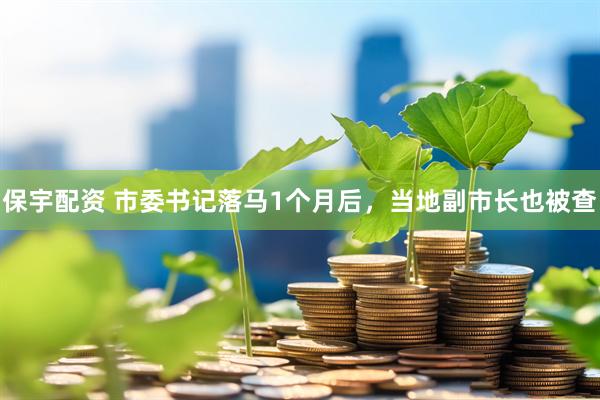 保宇配资 市委书记落马1个月后，当地副市长也被查
